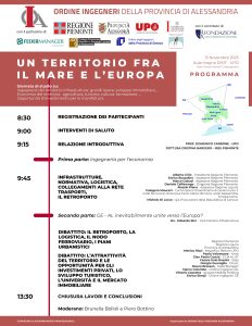 Alessandria – Un Territorio fra il Mare e L’Europa – Convegno
