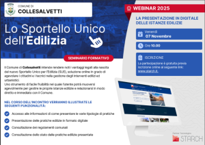 COMUNE DI COLLESALVETTI – SEMINARIO FORMATIVO – PRESENTAZIONE DIGITALE DELLE ISTANZE EDILIZIE